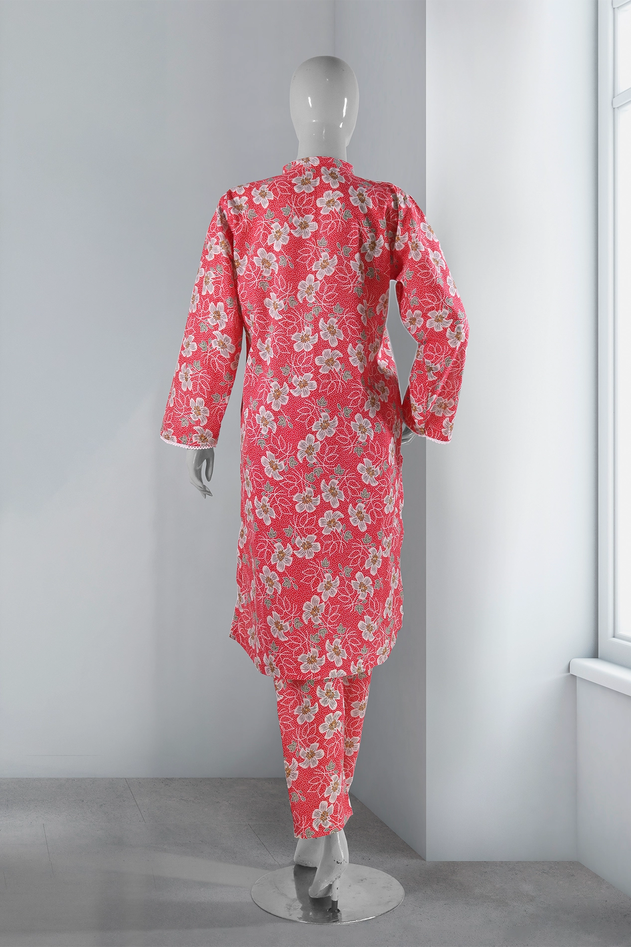 Floral Charm Lace Printed Lawn 2Pcs - Stitched