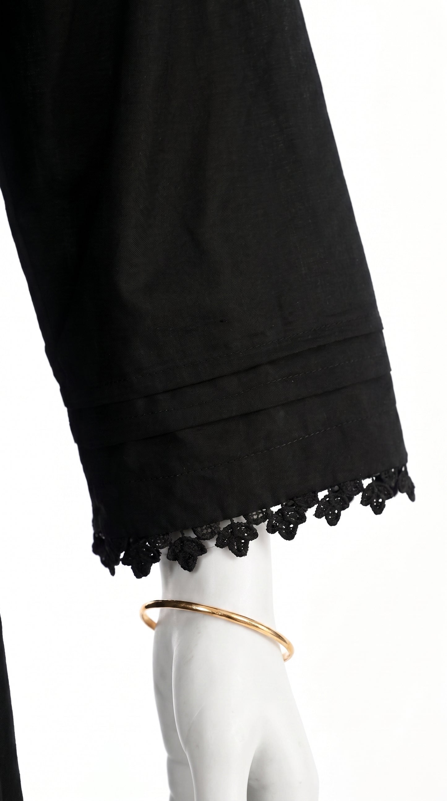 Black coat button maxi