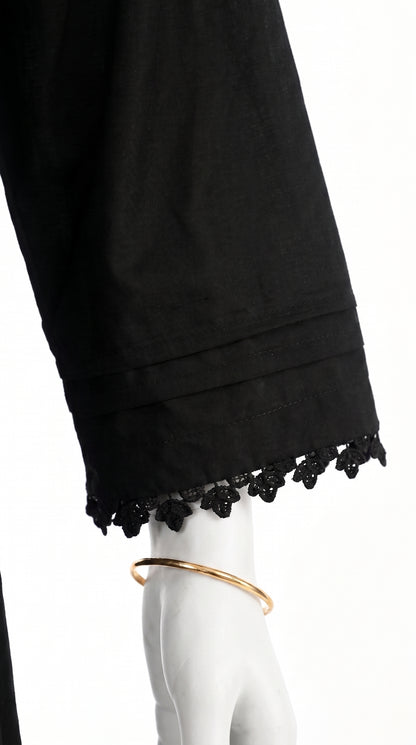 Black coat button maxi
