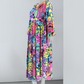 Vibrant Palette Printed Linen Dress