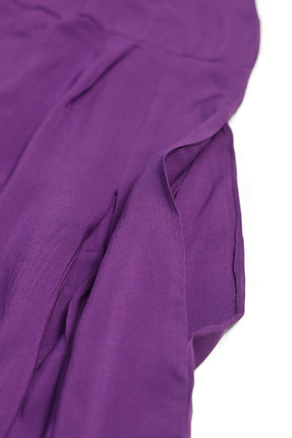 High-Waisted Pleated Linen Skirt with Pockets