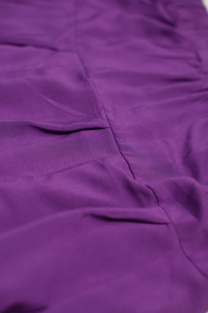 High-Waisted Pleated Linen Skirt with Pockets