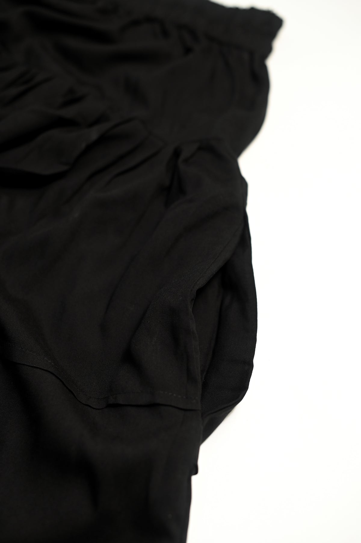 High-Waisted Tiered Linen Skirt with Pockets