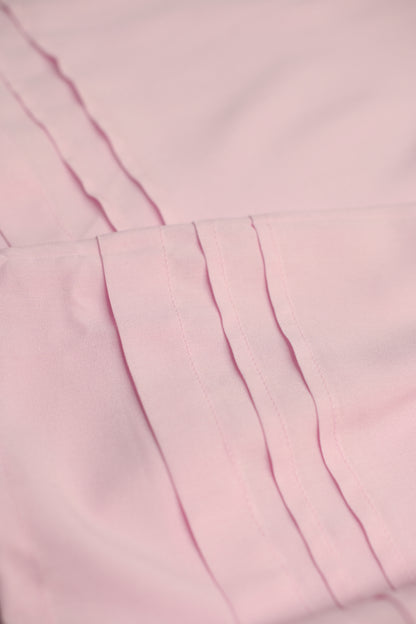 High-Waisted Pintuck Hem Linen Skirt with Pockets
