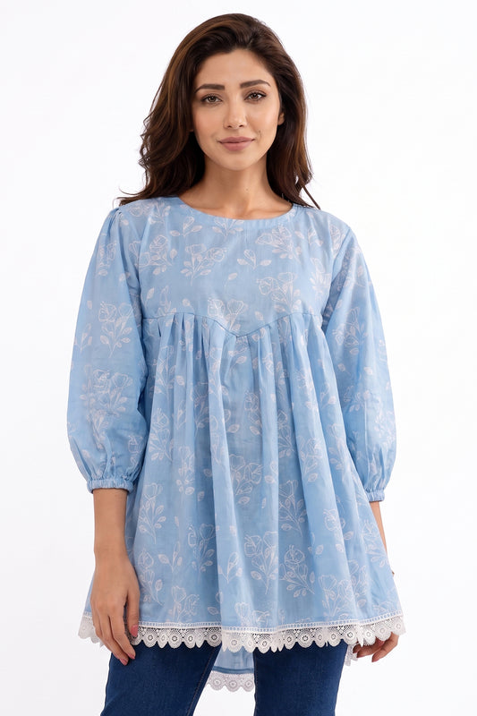 De Buddy Lawn Printed Short Frock