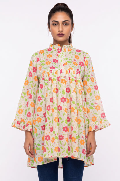 Miniature Flora Lawn Printed Short Frock