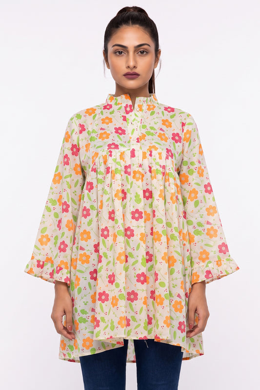 Miniature Flora Lawn Printed Short Frock