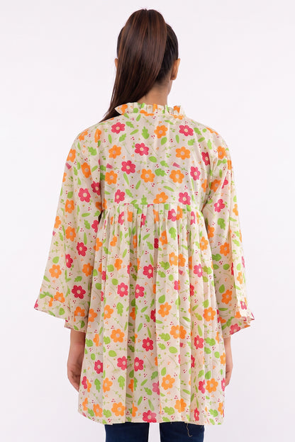 Miniature Flora Lawn Printed Short Frock