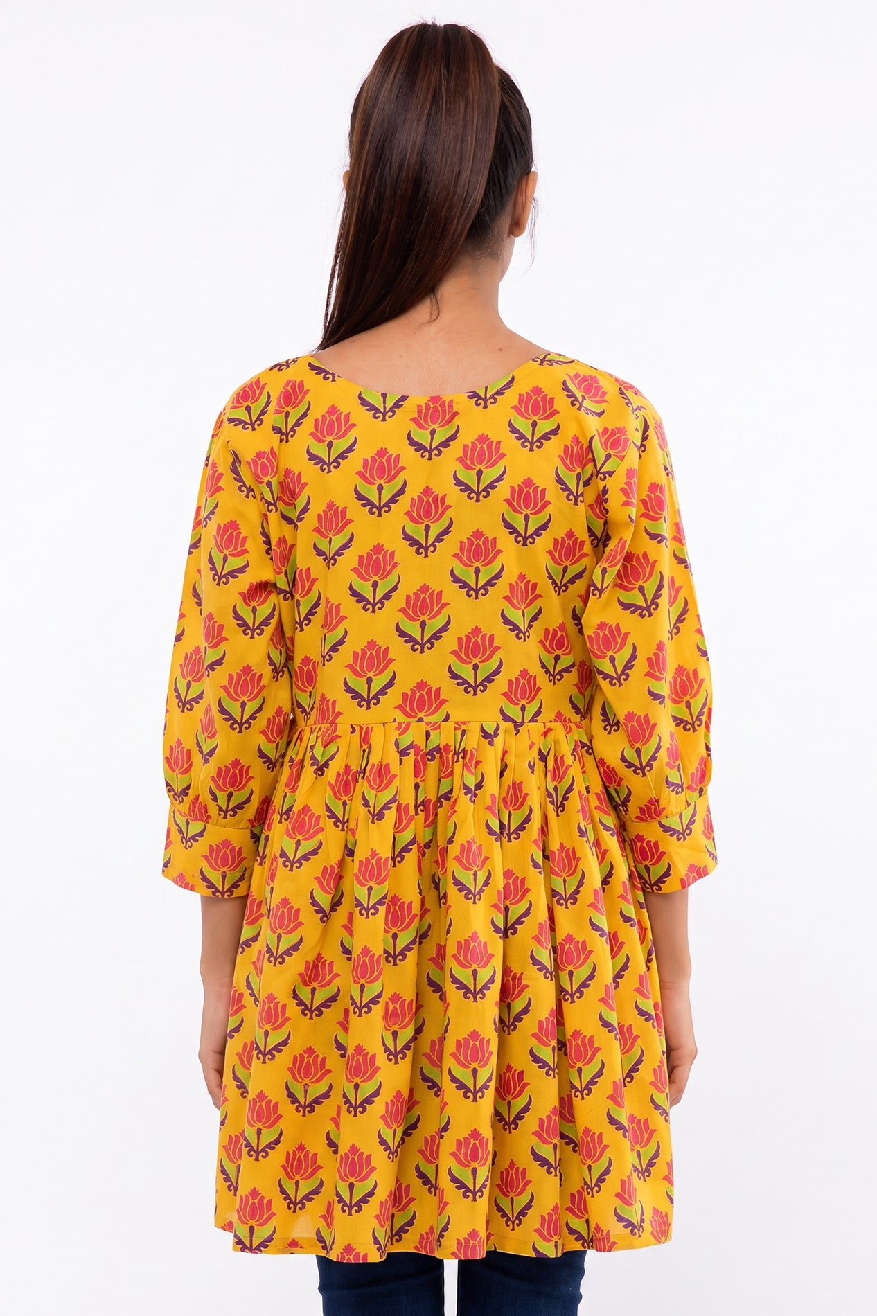 De Lotus Lawn Printed Short Frock