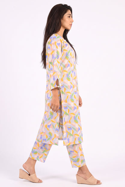 Pastel Patels Lawn Co-Ord Set