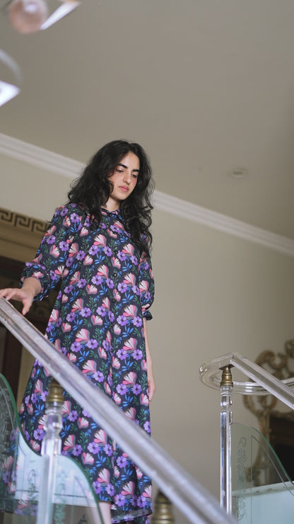 Floral Noir Cotton Maxi Design