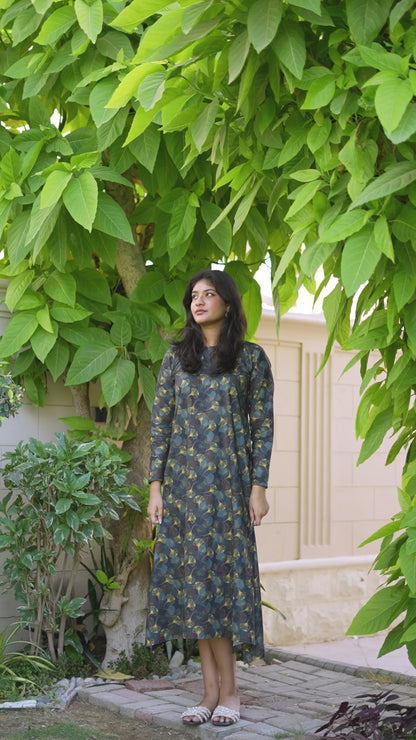 Golden Whispers Cotton Maxi Design