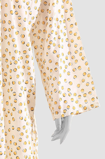 Dotted Sunshine Two-Piece Set - Yellow Dots on White Base - Women's Fashion