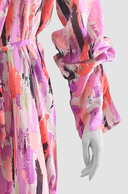 Chic Harmony Two-Piece Set - Abstract Multi-Color Print - Women's Fashion