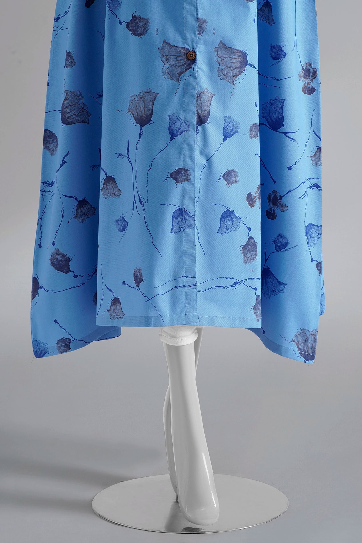 Blue Rose Printed Dress